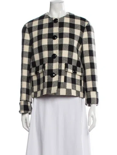 Pre-owned Gucci Wool Plaid Print Jacket