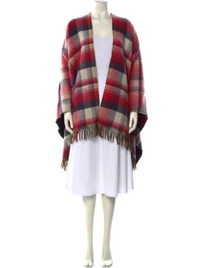 Pre-owned Gucci Wool Plaid Print Sweater In Blue