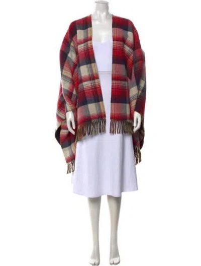 Pre-owned Gucci Wool Plaid Print Sweater In Blue