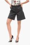 Gucci Wool Pleated Shorts In Black