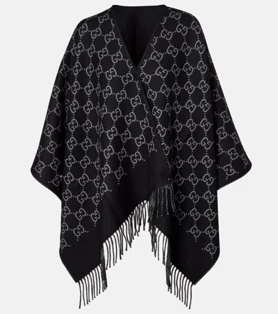 Gucci Wool Poncho In Multi