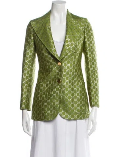 Pre-owned Gucci Wool Printed Blazer W/ Tags