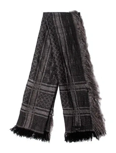 Pre-owned Gucci Wool Printed Scarf