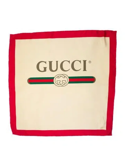 Pre-owned Gucci Wool Printed Scarf