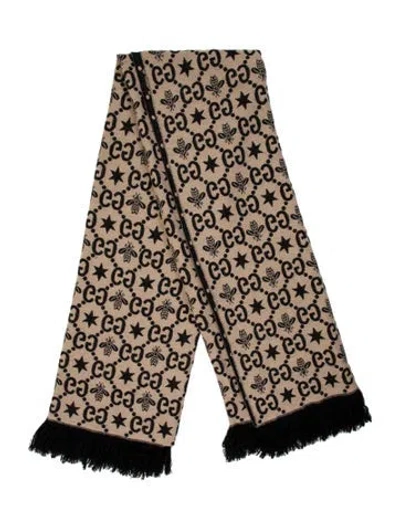 Pre-owned Gucci Wool Printed Scarf