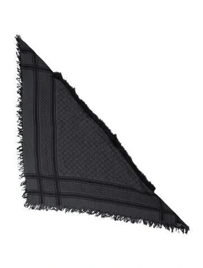 Pre-owned Gucci Wool Printed Scarf In Multi
