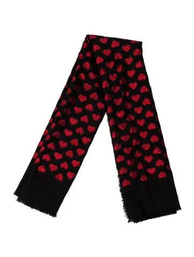 Pre-owned Gucci Wool Printed Scarf In Multi