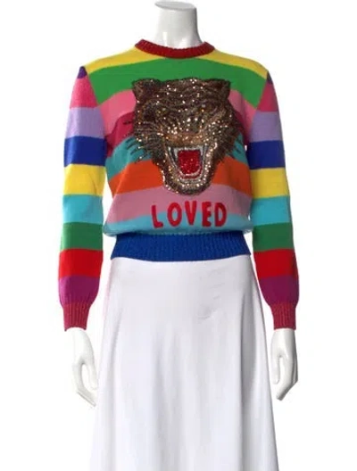 Pre-owned Gucci Wool Printed Sweater