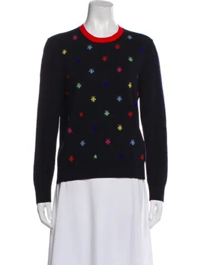 Pre-owned Gucci Wool Printed Sweater In Blue