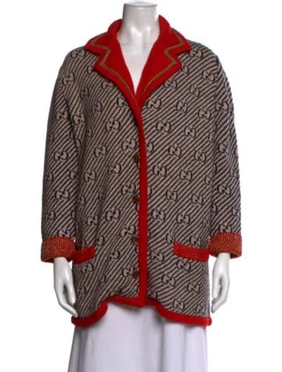Pre-owned Gucci Wool Printed Sweater In Neutrals