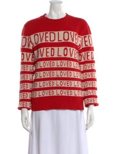 Pre-owned Gucci Wool Printed Sweater In Red
