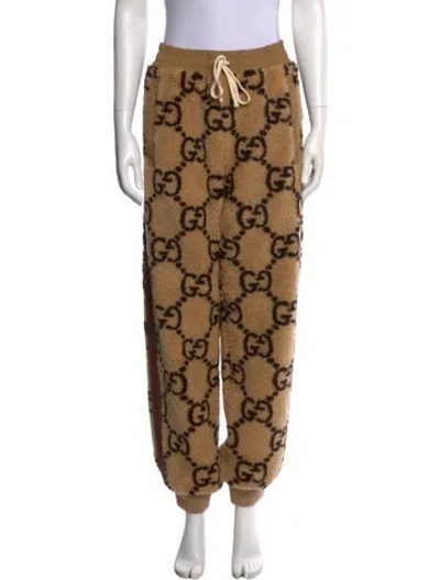 Pre-owned Gucci Wool Printed Sweatpants In Neutral