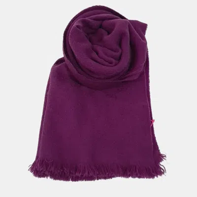 Pre-owned Gucci Wool Purple Scarf