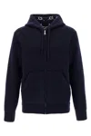 Gucci Blue Reversible Jacket With Hood And Zipper In Wool Man