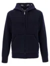 Gucci Blue Reversible Jacket With Hood And Zipper In Wool Man In Blue