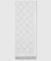 Gucci Gg Wool Scarf In Gray