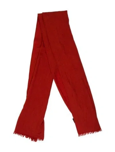 Pre-owned Gucci Wool Scarf In Red