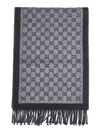 Gucci Wool Scarf With Gg Pattern