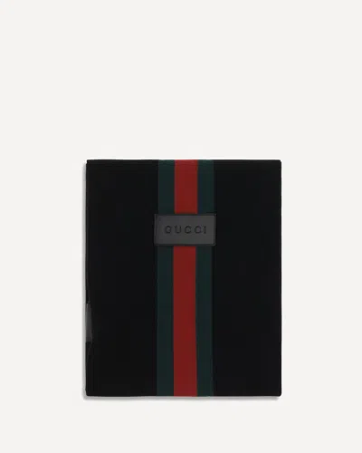 Gucci Web Stripe Merino Wool Scarf In Multi