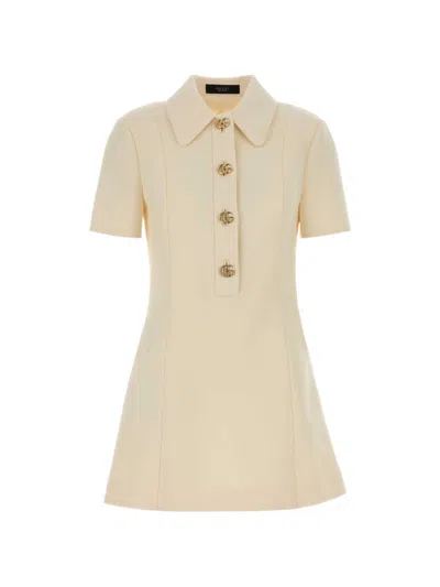 Gucci Wool Short Dress In Neutral
