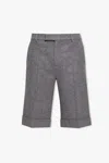 Gucci Tailored Cashmere-wool Shorts In Grey