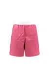 Gucci Women Light Wool Boxer-style Shorts In Pink