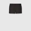 Gucci Wool Silk Gabardine Shorts In Black
