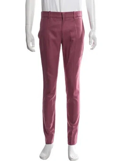 Pre-owned Gucci Wool Skinny Leg Pants In Purple