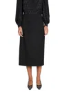 Gucci Women Wool Skirt In Black