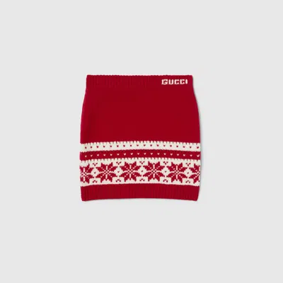 Gucci Kids' Wool Skirt In Red