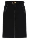 GUCCI WOOL SKIRT WITH REMOVABLE BELT
