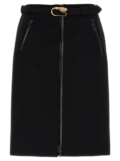 GUCCI WOOL SKIRT WITH REMOVABLE BELT