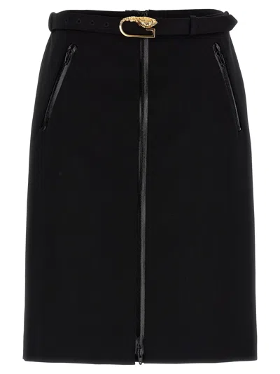 Gucci Wool Skirt With Removable Belt Skirts Black