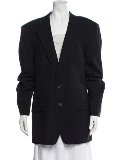 Pre-owned Gucci Wool Solid Blazer In Blue