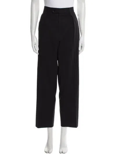 Pre-owned Gucci Wool Straight Leg Pants In Black