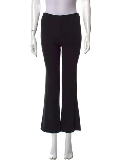 Pre-owned Gucci Wool Straight Leg Pants In Black