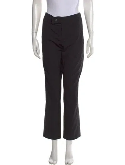 Pre-owned Gucci Wool Straight Leg Pants In Black