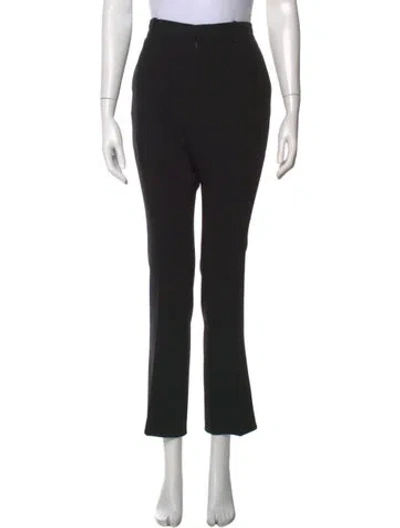 Pre-owned Gucci Wool Straight Leg Pants In Black