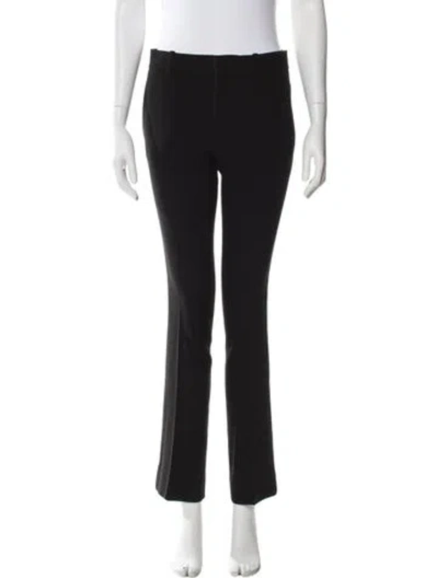 Pre-owned Gucci Wool Straight Leg Pants In Black