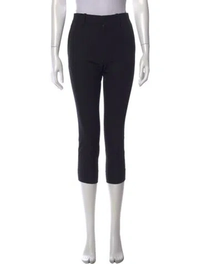 Pre-owned Gucci Wool Straight Leg Pants In Black