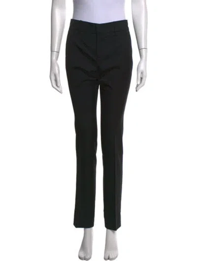 Pre-owned Gucci Wool Straight Leg Pants In Black