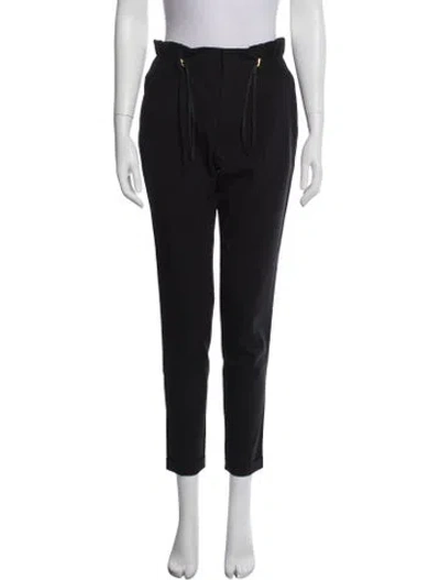 Pre-owned Gucci Wool Straight Leg Pants In Black
