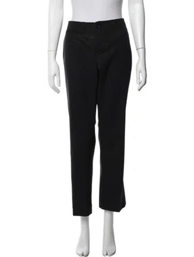 Pre-owned Gucci Wool Straight Leg Pants In Black