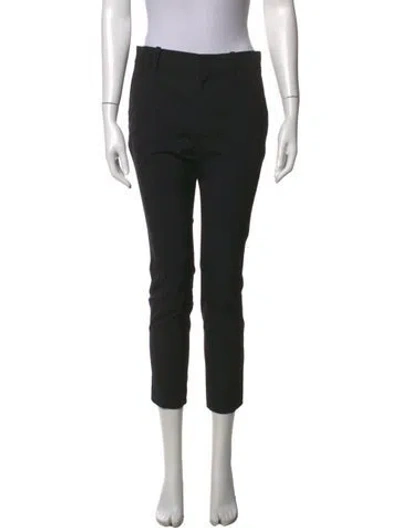Pre-owned Gucci Wool Straight Leg Pants In Black