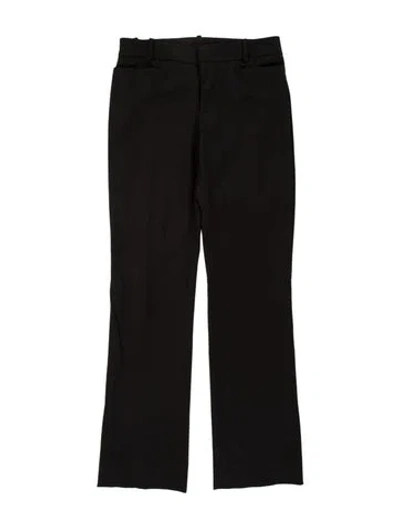 Pre-owned Gucci Wool Straight Leg Pants In Black