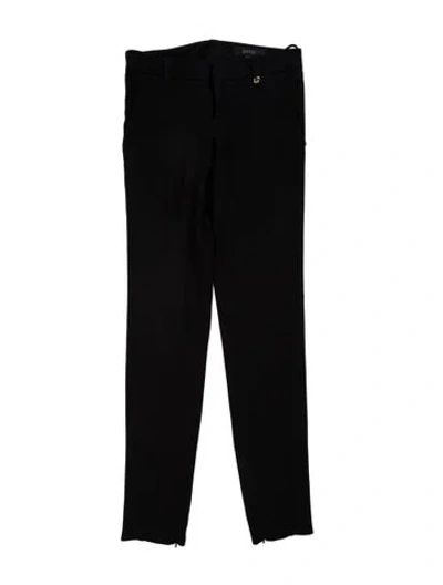 Pre-owned Gucci Wool Straight Leg Pants In Black