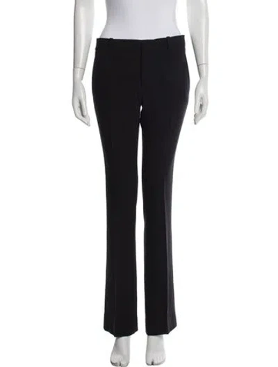 Pre-owned Gucci Wool Straight Leg Pants In Black