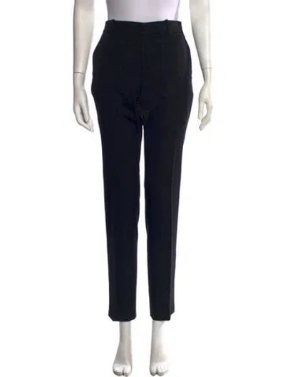 Pre-owned Gucci Wool Straight Leg Pants In Black