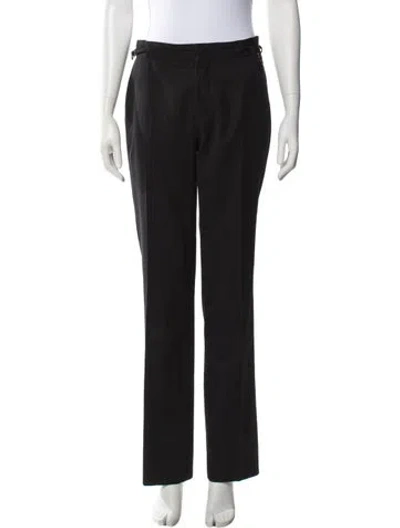 Pre-owned Gucci Wool Straight Leg Pants In Gray
