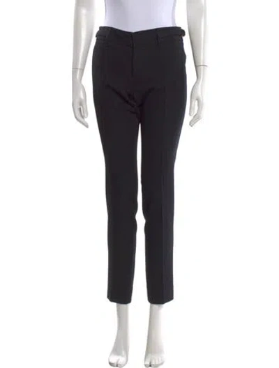 Pre-owned Gucci Wool Straight Leg Pants In Gray